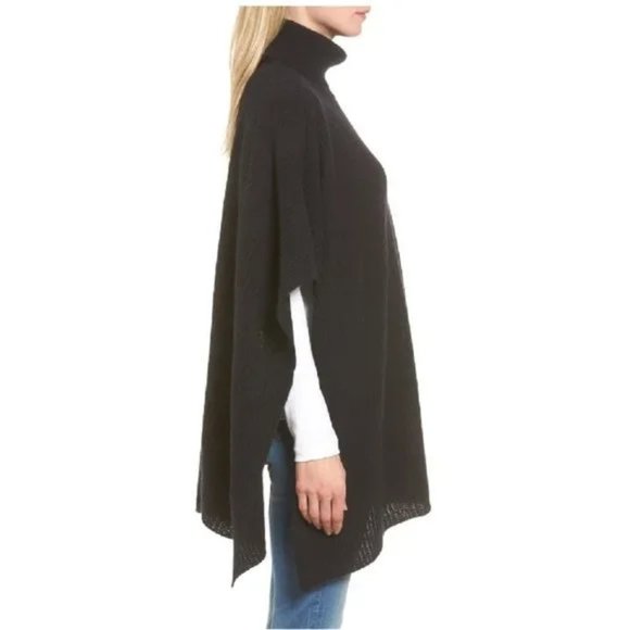 HALOGEN Cashmere Turtleneck Poncho - Picture 2 of 5